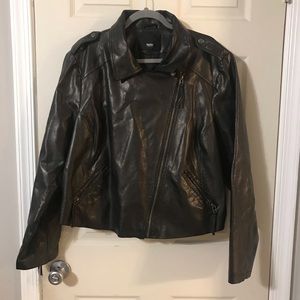 Mossimo faux leather motorcycle jacket 2x
